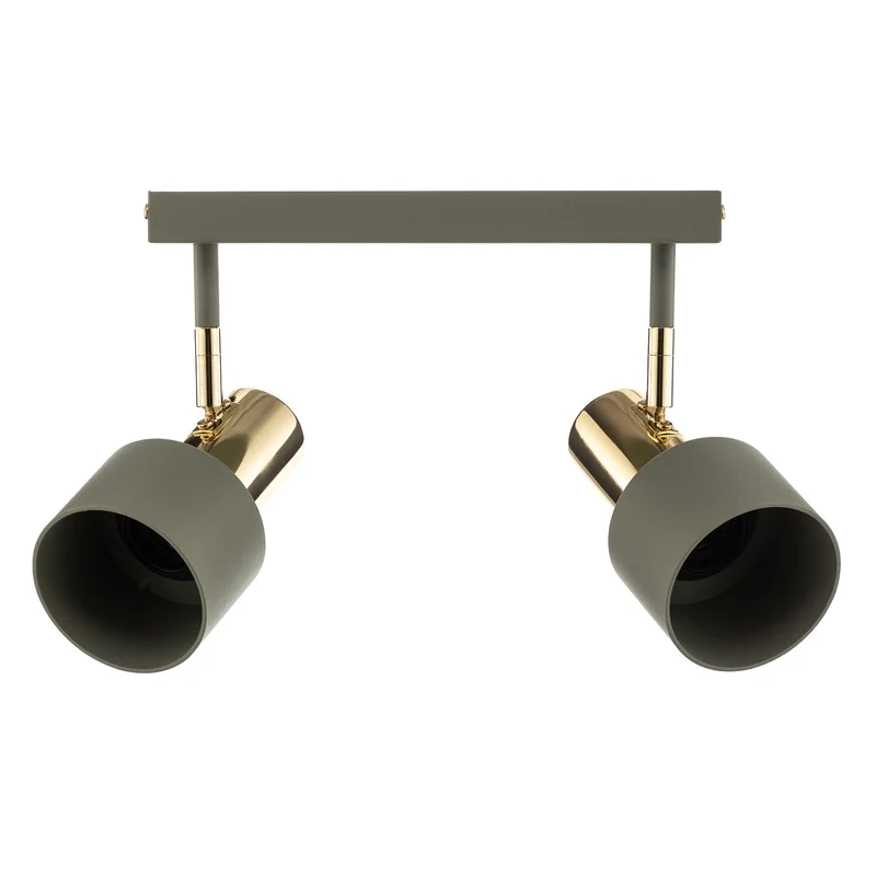 B-Ware Euluna Deckenstrahler Deckenlampe Lampe Leuchte Destin zweiflammig grün/mess218