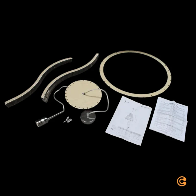 B-Ware Pendelleuchte Hängeleuchte Holzlampe Ellys Holz Natur Lampenschirm Holzlamellen