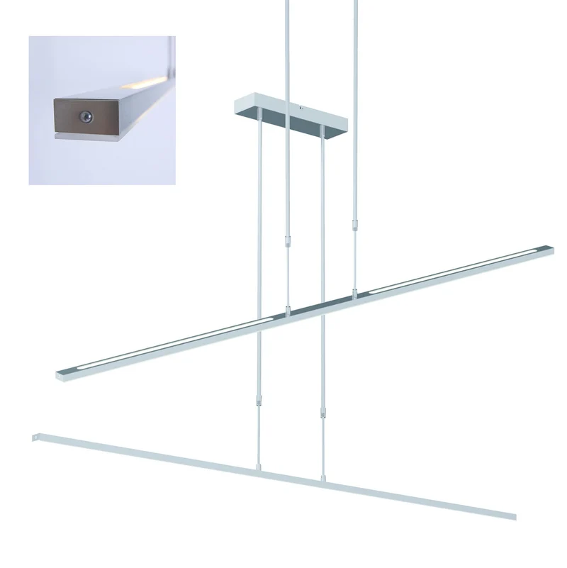 B-Ware Steinhauer Pendelleuchte Hängelampe Zelena LED Stahl Kunststoff Weiß dimmbar