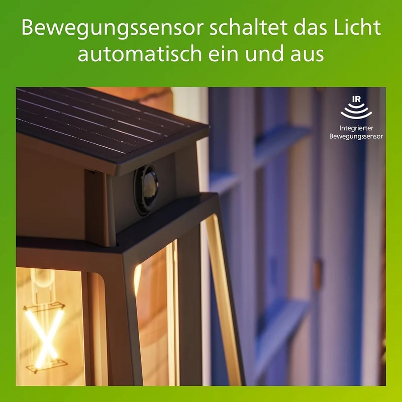 B-Ware Philips Wandleuchte Außenlampe Solarleuchte Ultra-Efficient schwarz SIEHE TEXT