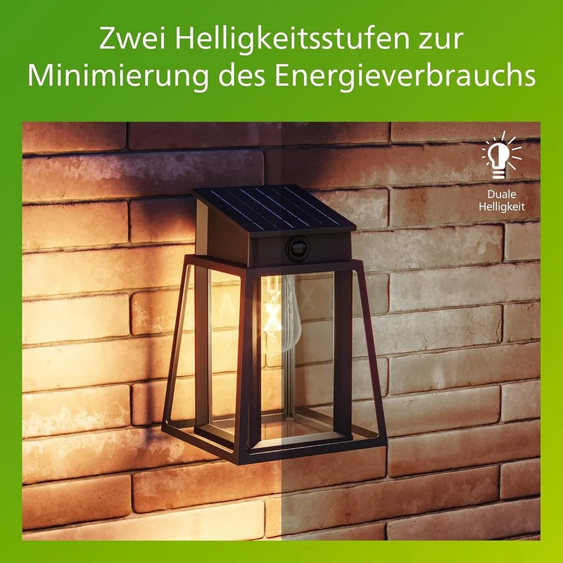 B-Ware Philips Wandleuchte Außenlampe Solarleuchte Ultra-Efficient schwarz SIEHE TEXT