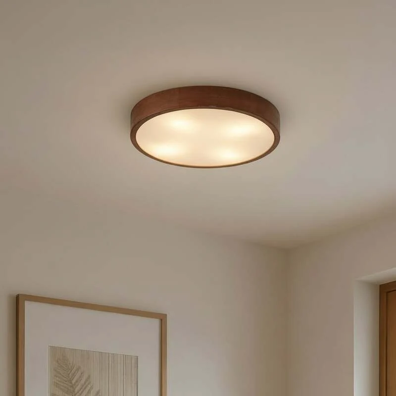 B-Ware Lindby Deckenleuchte Tanju Deckenlampe Leuchte E27 Walnussholz SIEHE TEXT/FOTO