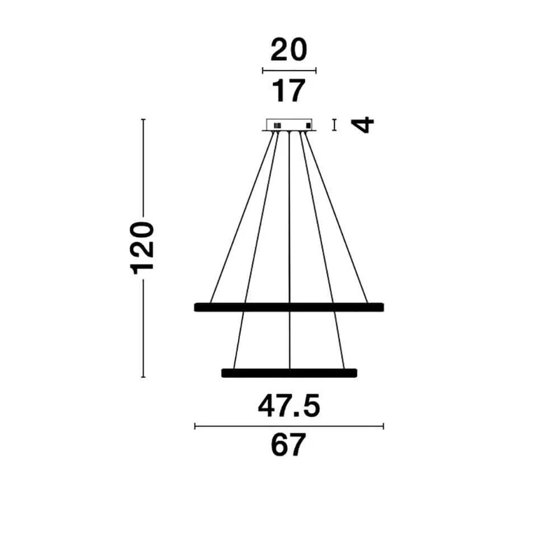 Nager LED Hängeleuchte Ø 67cm Schwarz