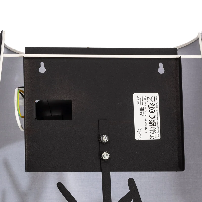 B-Ware Asaf Wandleuchte Wandlampe Stoffschirm schwarz Leuchte Lampe Beleuchtung