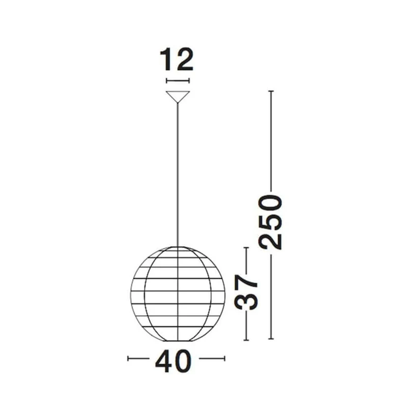 Melody Natur Bambus Hängeleuchte Ø 40cm Kugel