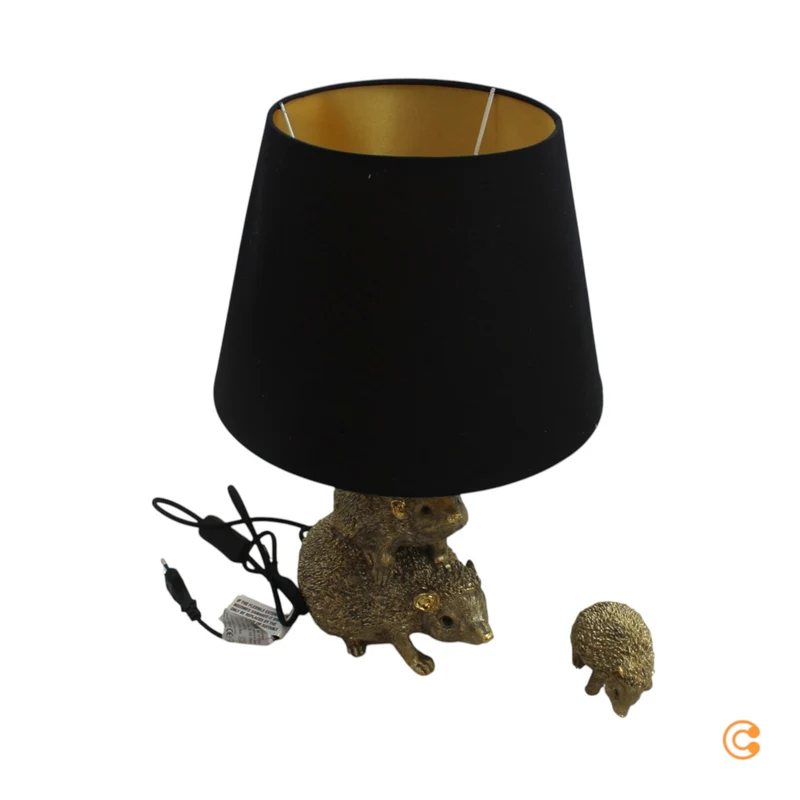B-Ware KARE Tischleuchte Lampe Igel Familie Animal Gold Braun E27 Leuchte Wohnzimmer979