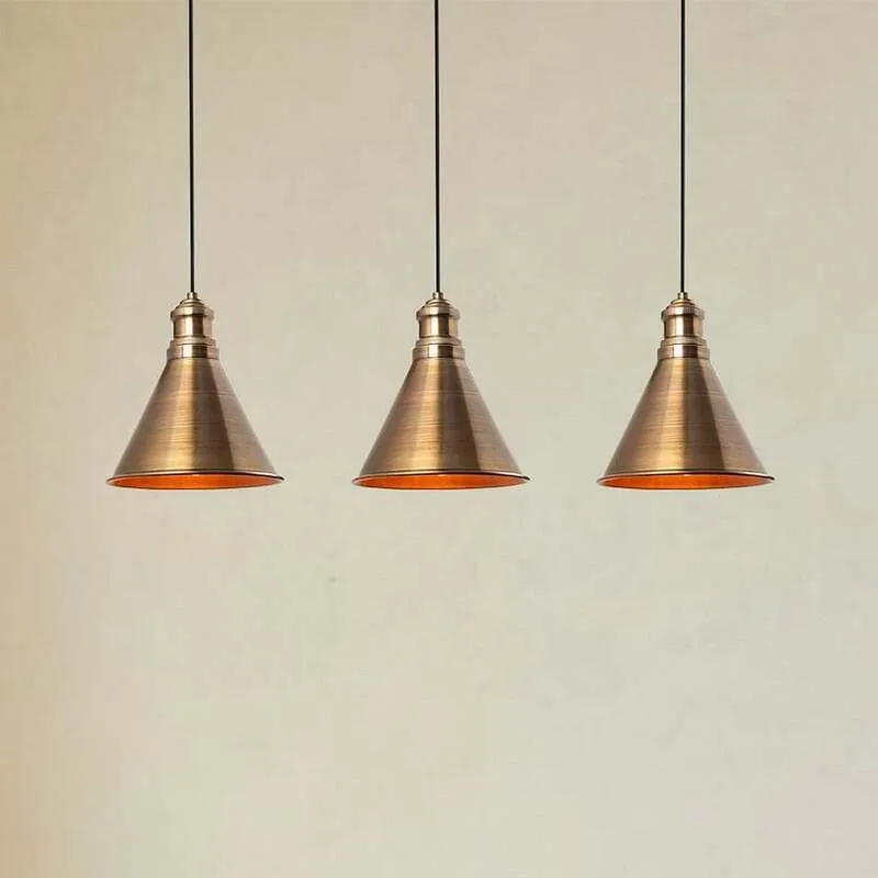 B-Ware Hängelampe Pendelleuchte Sivani MR-314 gold patiniert Eisen Esszimmer Wohnzimmer