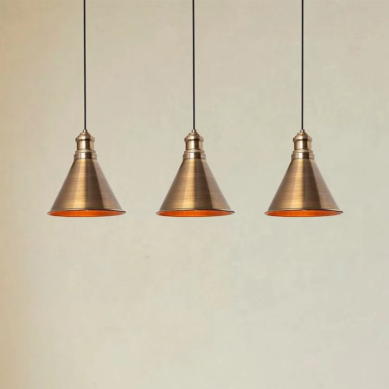 B-Ware Hängelampe Pendelleuchte Sivani MR-314 gold patiniert Eisen Esszimmer Wohnzimmer