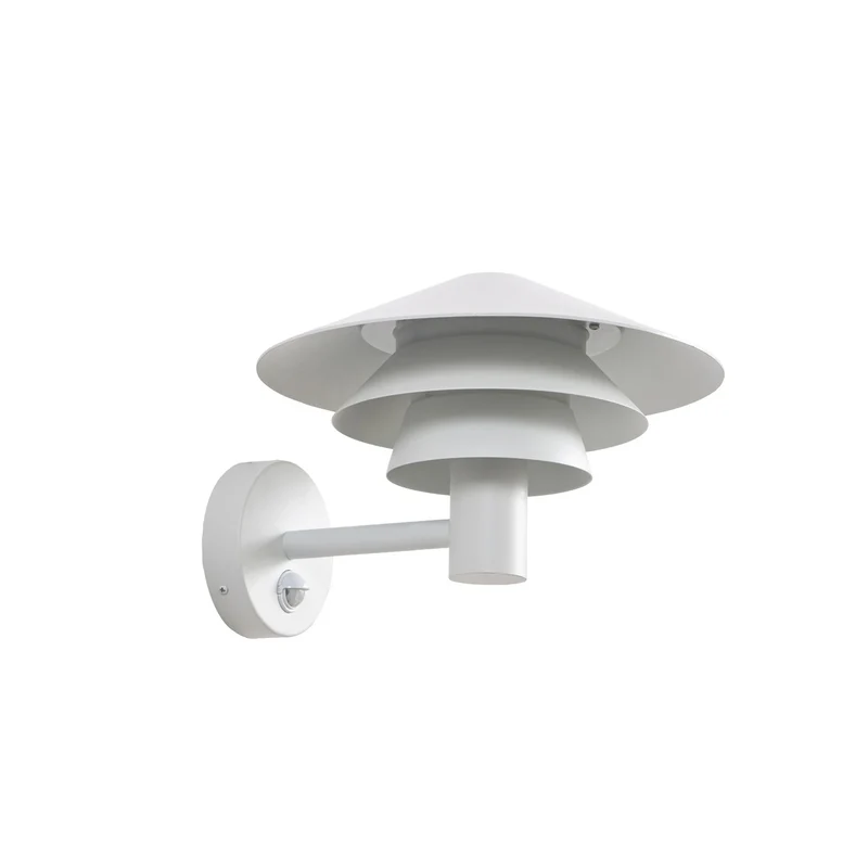 B-Ware Lucande Außenwandleuchte Wandleuchte LED Sensor weiß Aluminium Kunststoff