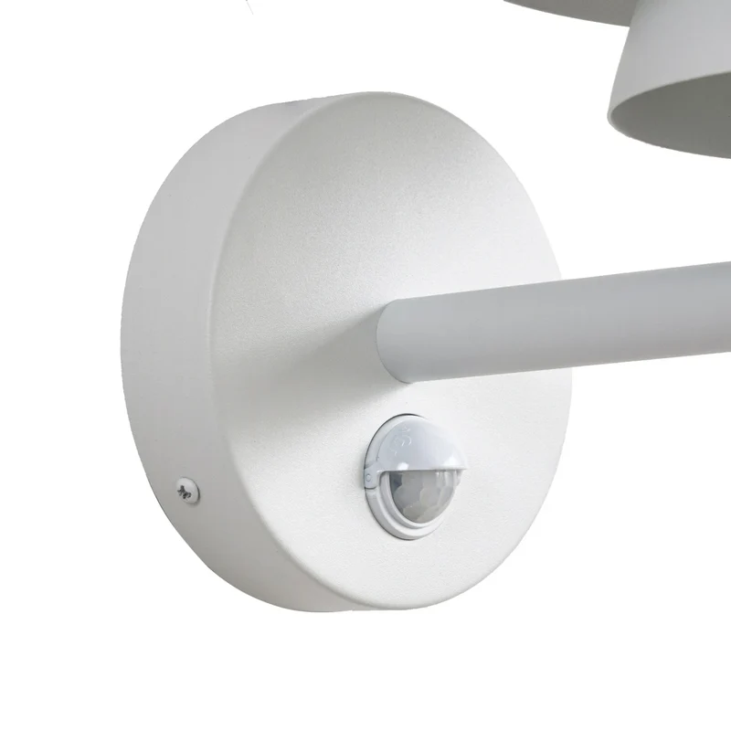 B-Ware Lucande Außenwandleuchte Wandleuchte LED Sensor weiß Aluminium Kunststoff