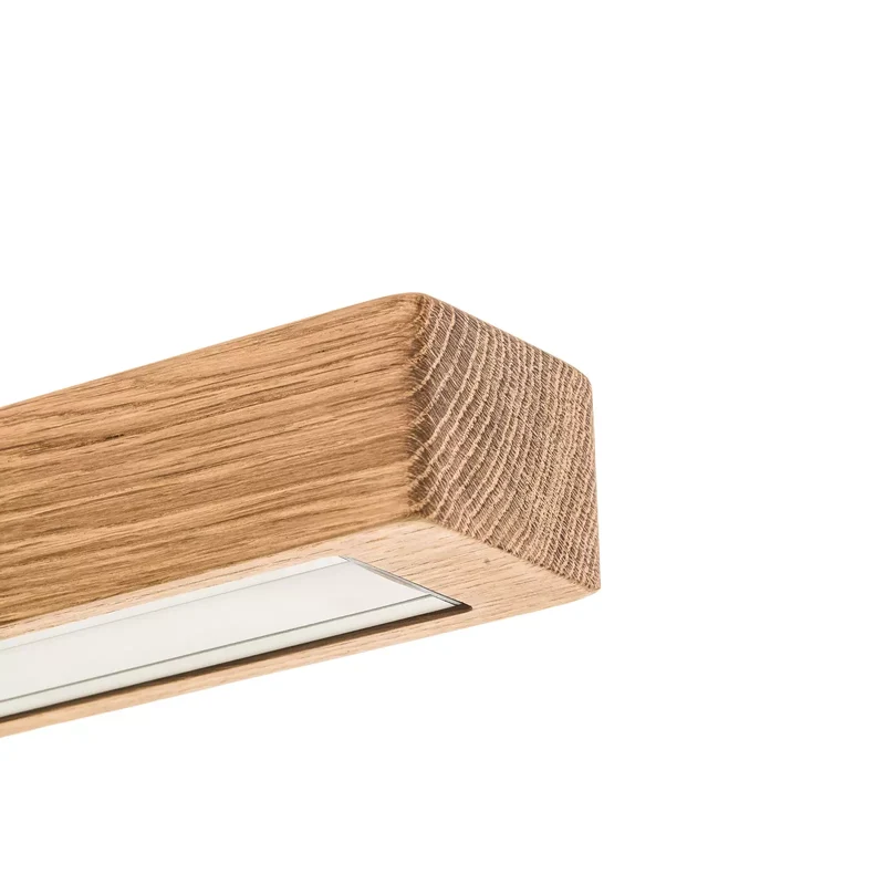 B-Ware HerzBlut Leonora Hängelampe Down 121cm Eiche natur Deckenlampe Deckenleuchte
