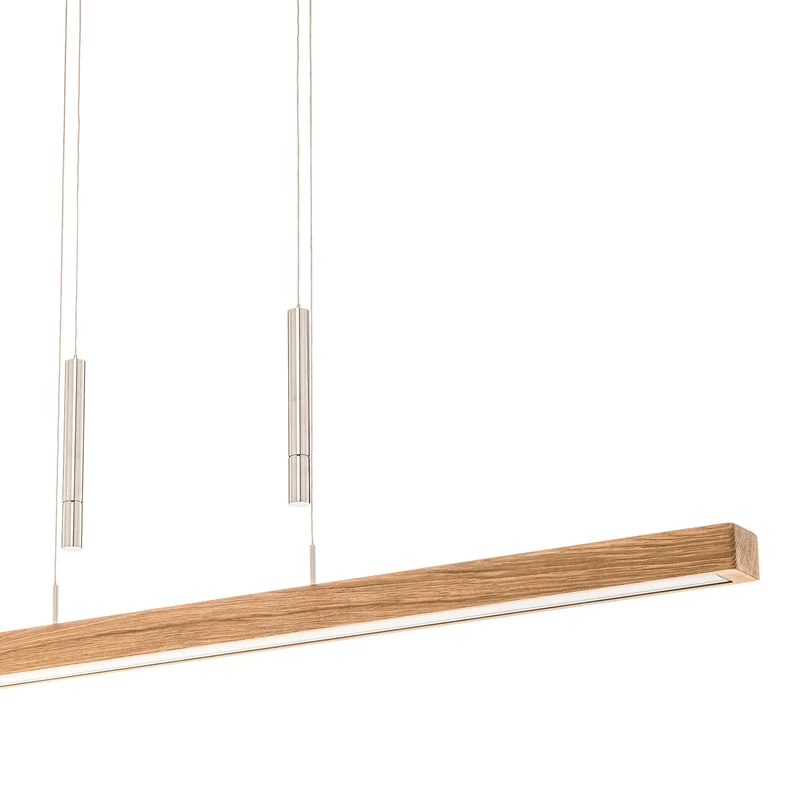 B-Ware HerzBlut Leonora Hängelampe Down 121cm Eiche natur Deckenlampe Deckenleuchte