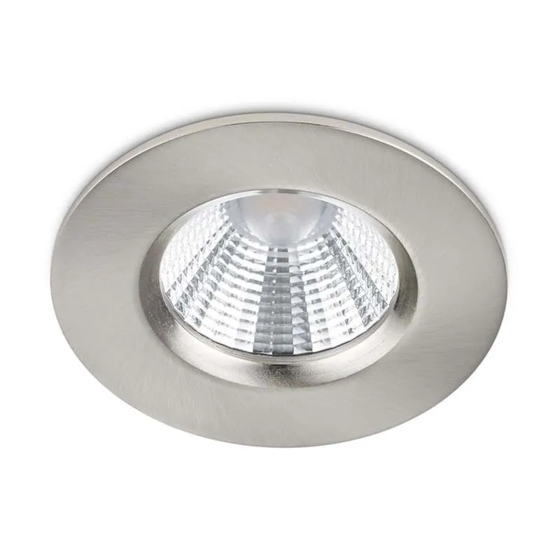 3x B-Ware Trio Lighting Einbaustrahler Deckenspot LED Nickel IP65 Zagros Warmweiß 3 STÜCK