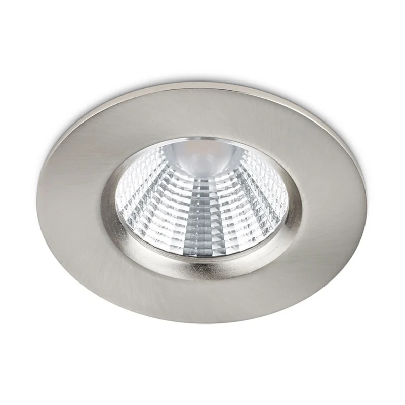 3x B-Ware Trio Lighting Einbaustrahler Deckenspot LED Nickel IP65 Zagros Warmweiß 3 STÜCK