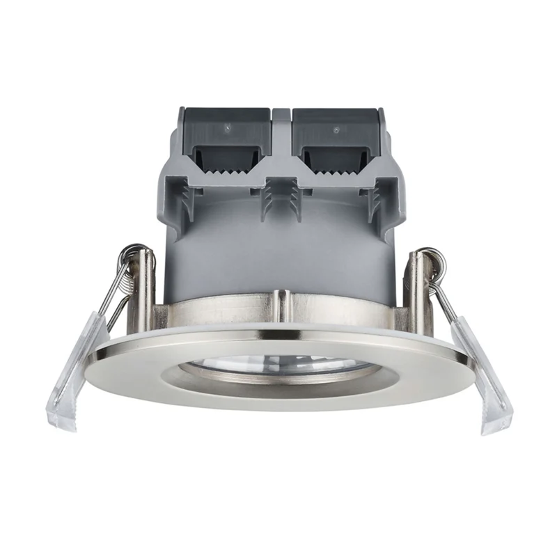 3x B-Ware Trio Lighting Einbaustrahler Deckenspot LED Nickel IP65 Zagros Warmweiß 3 STÜCK