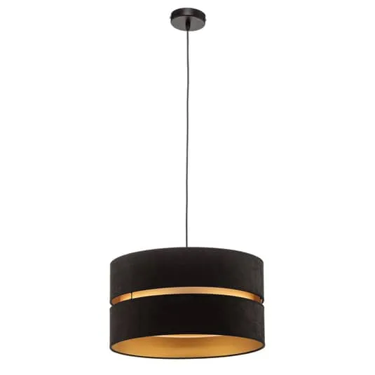 B-Ware Euluna Hängeleuchte Duo Deckenlampe Pendelleuchte E27 schwarz gold Ø40cm 1-flg