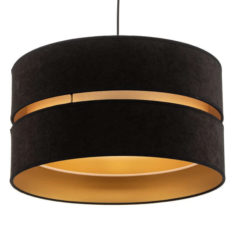 B-Ware Euluna Hängeleuchte Duo Deckenlampe Pendelleuchte E27 schwarz gold Ø40cm 1-flg