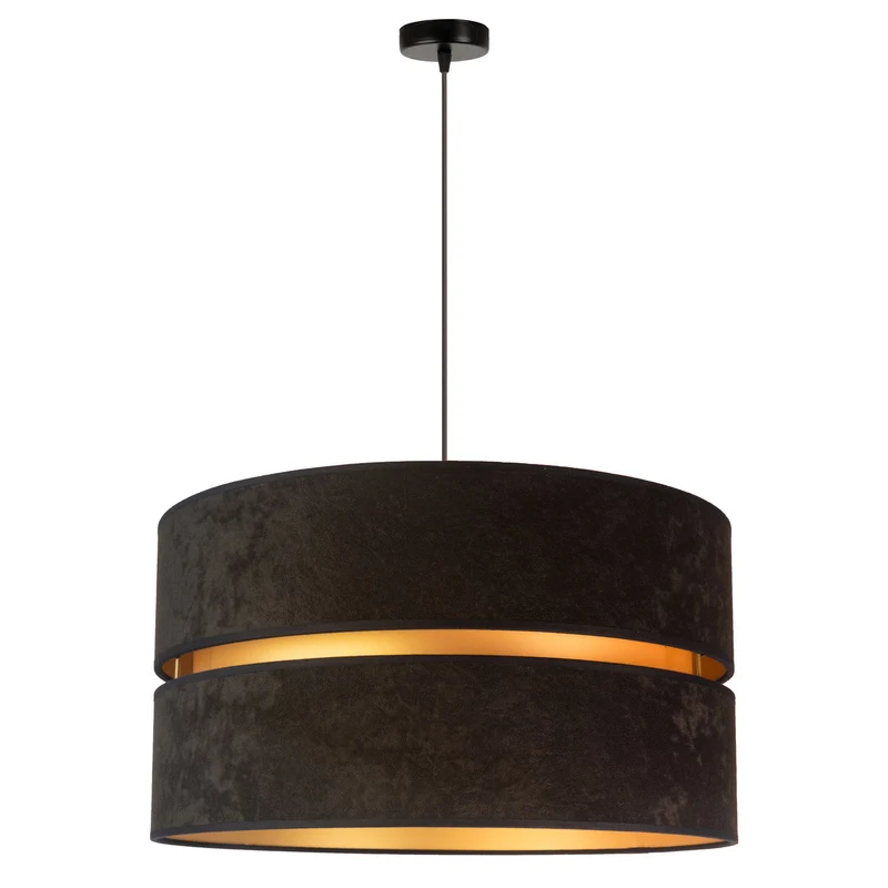 B-Ware Euluna Hängeleuchte Duo Deckenlampe Pendelleuchte E27 schwarz gold Ø40cm 1-flg