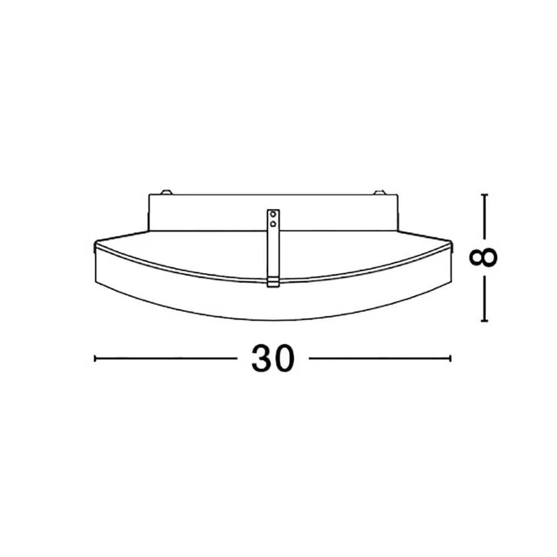 Giorno Deckenlampe Ø 30cm Glas Chrom