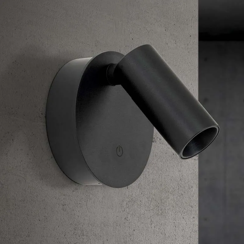 B-Ware Wandstrahler Leuchte Luxy LED Akku CCT Dimmer Schwarz Aluminium