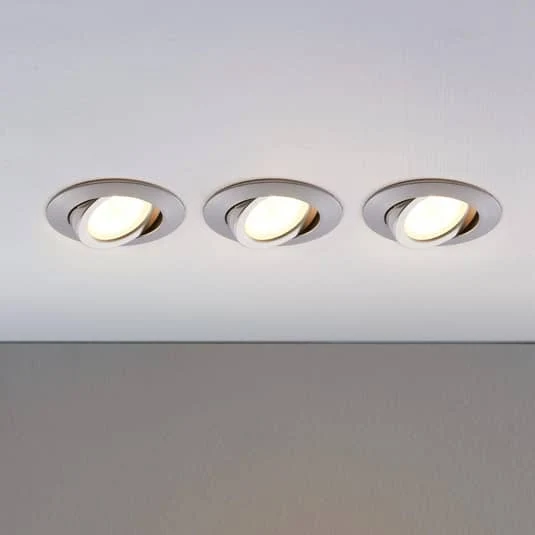 B-Ware Lindby LED-Einbaustrahler Deckenlampe Deckenlampe Lampe Andrej rund 3er-Set