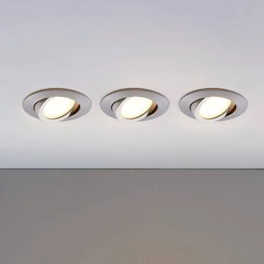 B-Ware Lindby LED-Einbaustrahler Deckenlampe Deckenlampe Lampe Andrej rund 3er-Set