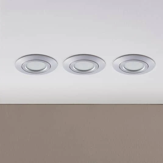 B-Ware Lindby LED-Einbaustrahler Deckenlampe Deckenlampe Lampe Andrej rund 3er-Set