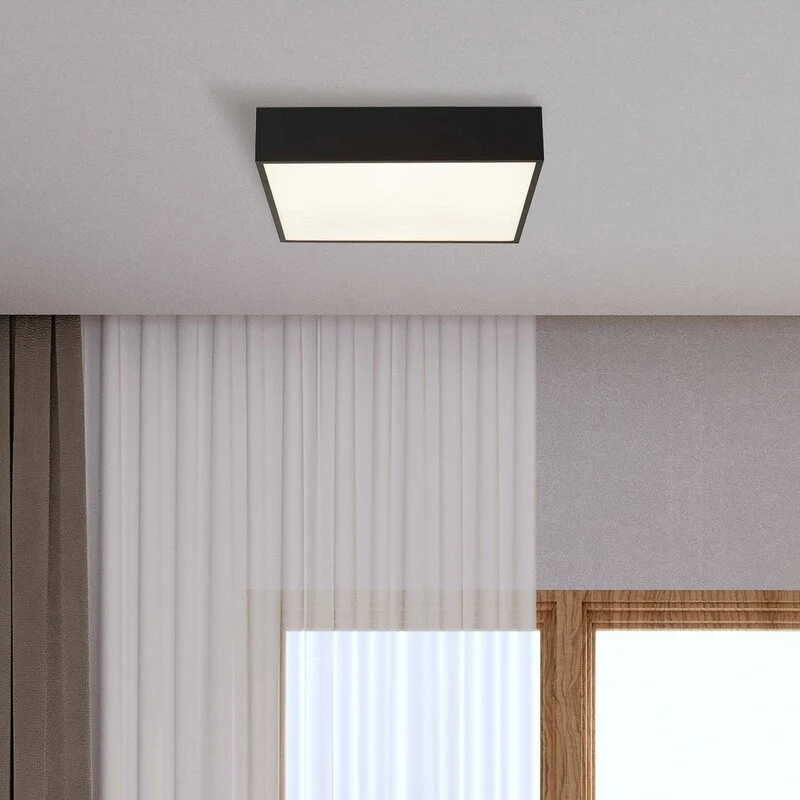 B-Ware Searchlight Deckenleuchte Badlampe LED Lampe Zeus schwarz Aluminium Kunststoff