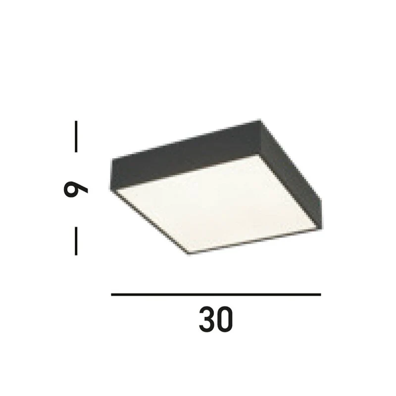 B-Ware Searchlight Deckenleuchte Badlampe LED Lampe Zeus schwarz Aluminium Kunststoff