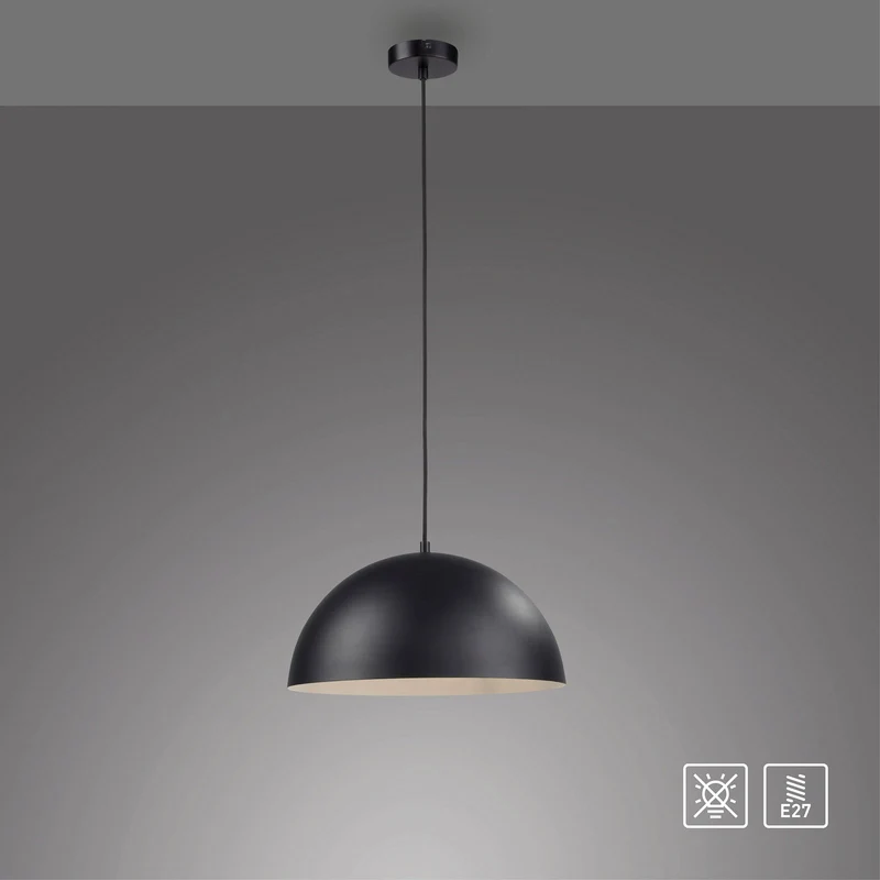 B-Ware SCHÖNER WOHNEN Hängeleuchte Pendelleuchte Ali Lampe schwarz Eisen E27 38 cm