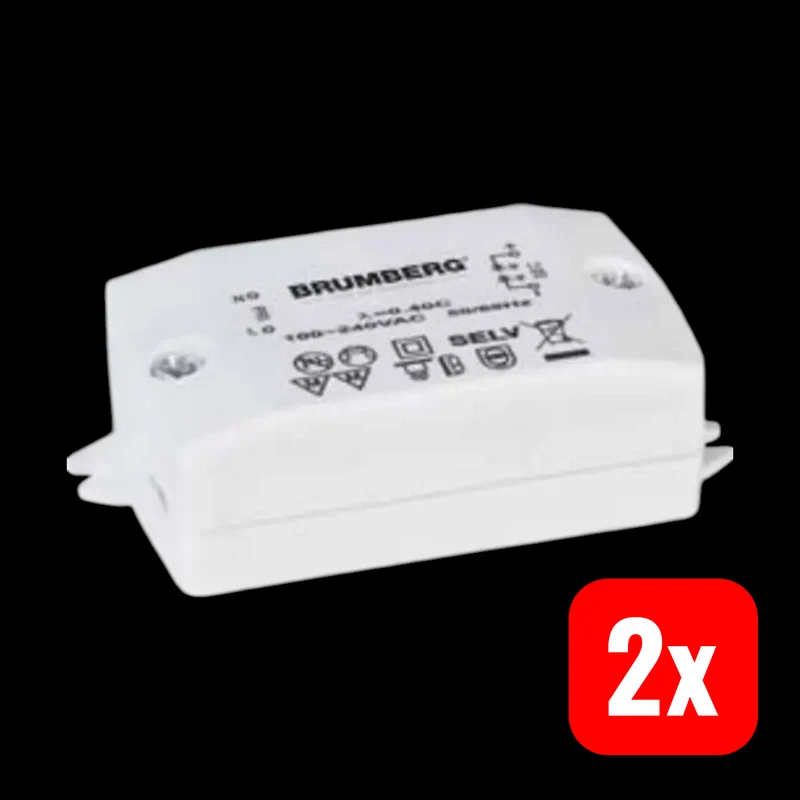 2x B-Ware Brumberg Netzteil Strom LED Trafo 7 W 24 V nicht dimmbar Kunststoff 2 STÜCK