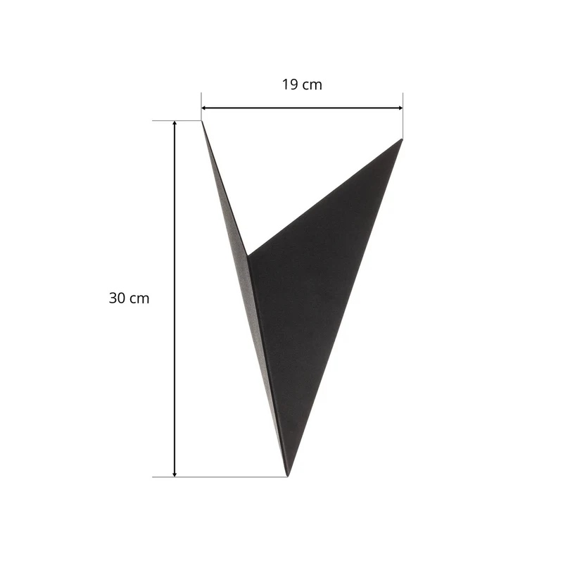 B-Ware EMIBIG LIGHTING Wandleuchte Form 4, schwarz, 19 x 30 cm Wandlampe Lampe Leuc289
