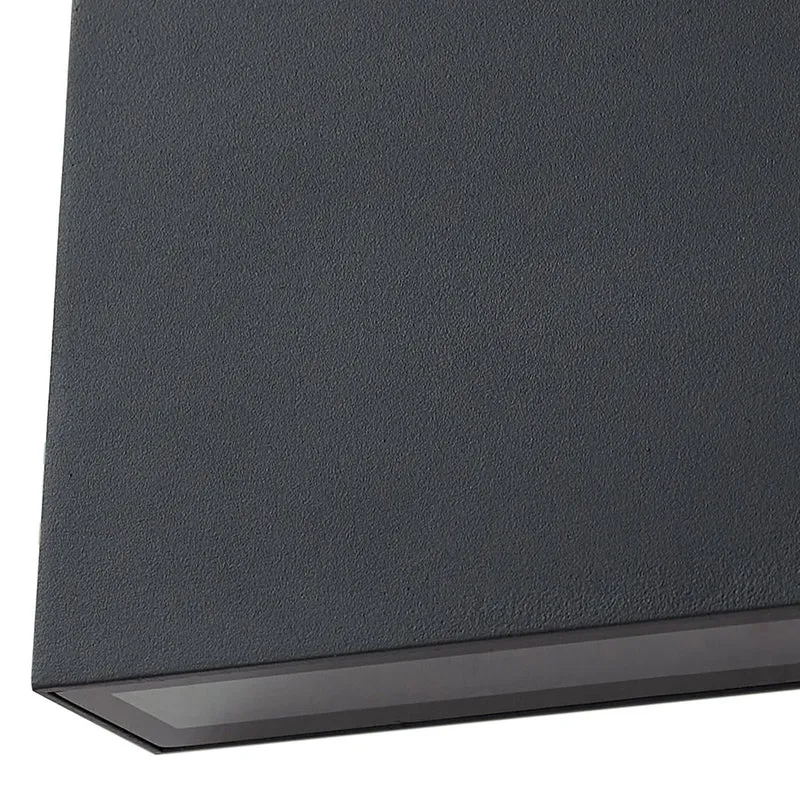 B-Ware Lindby LED Außenwandlampe Leuchte Jarte schwarz Metall IP54 17cm