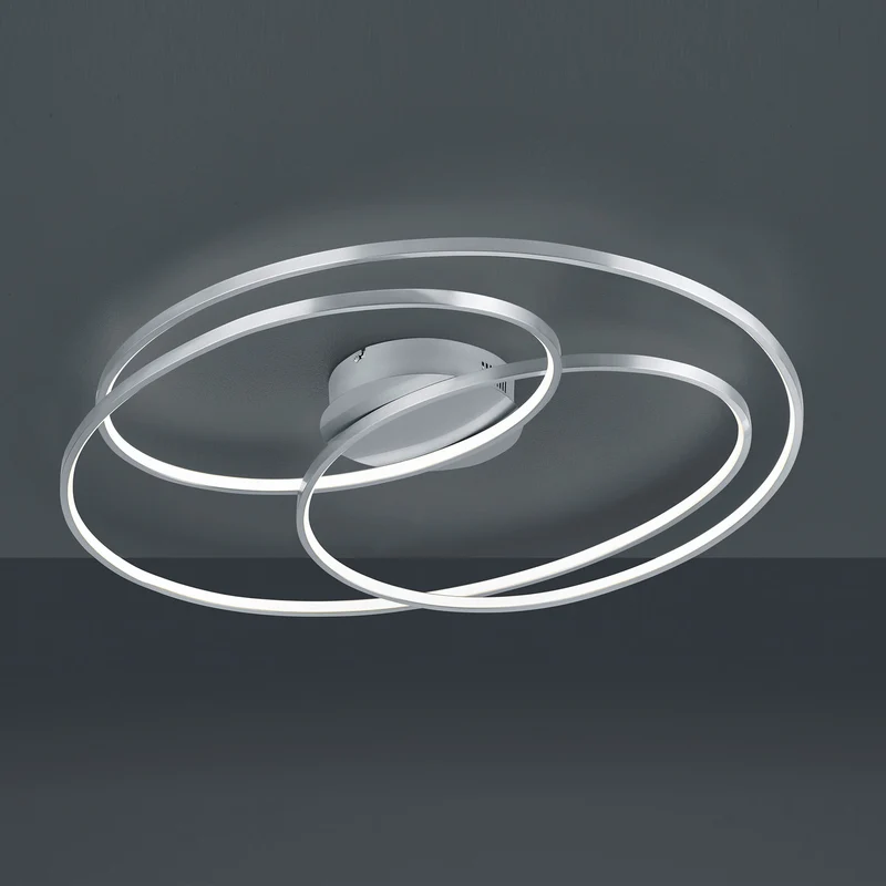 B-Ware Trio Lighting LED-Deckenlampe Leuchte Gale Deckenleuchte 80cm nickel matt