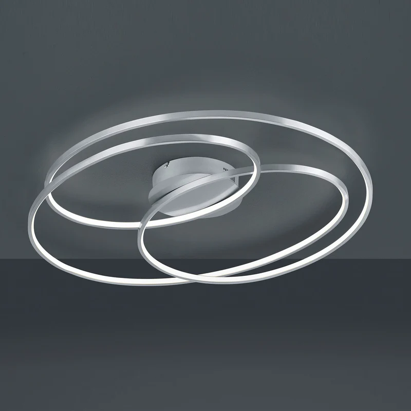 B-Ware Trio Lighting LED-Deckenlampe Leuchte Gale Deckenleuchte 80cm nickel matt