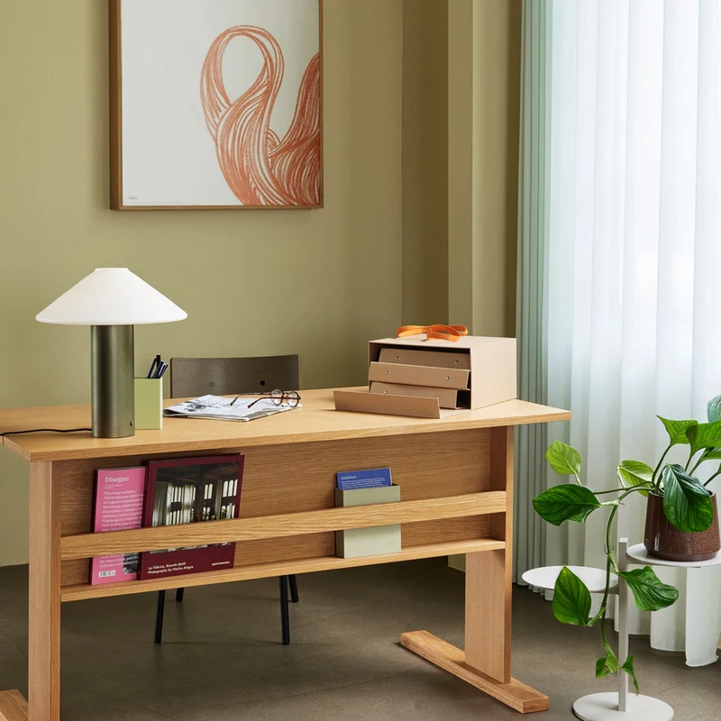 B-Ware Hübsch Tischleuchte Lampe Orbit Dunkelgrün Weiß Eisen Glas Schalter Dimmbar