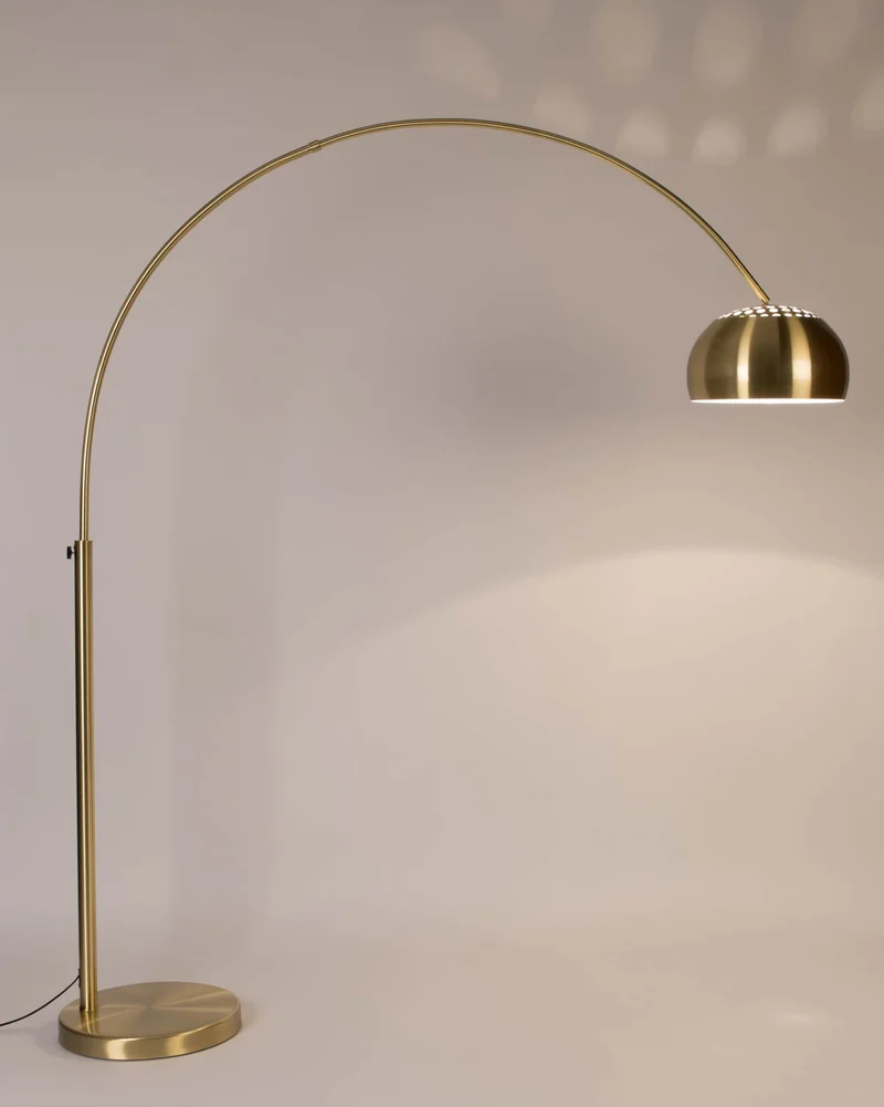 Bogenlampe METAL BOW Messing Stehlampe von ZUIVER