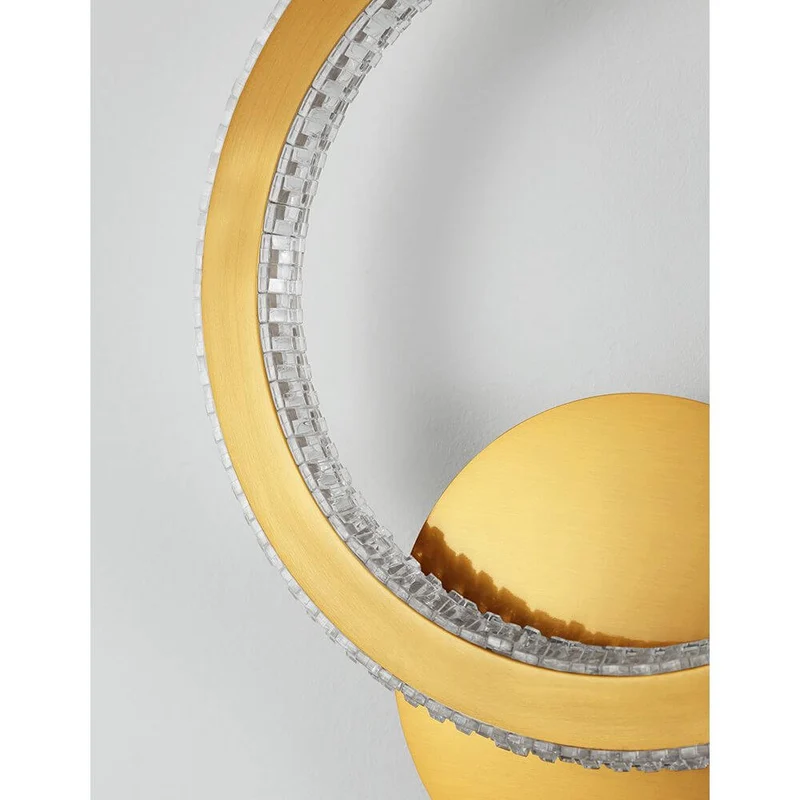 Cilion LED Wandlampe Messing, Gold