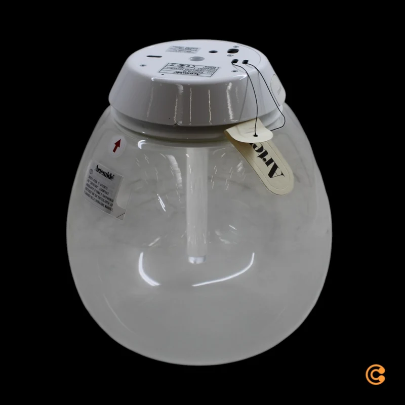 B-Ware Deckenleuchte Lampe Empatia LED Glas Weiß Transparent Leuchte Ø 26 cm Warmweiß