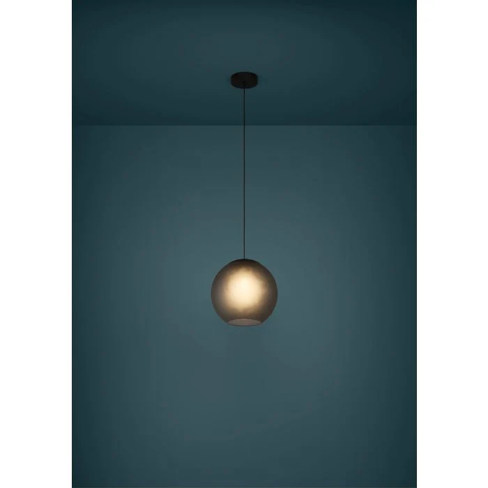 B-Ware Eglo Pendelleuchte Hängeleuchte Glas grau matt Arangona Wohnzimmer Esszimmer