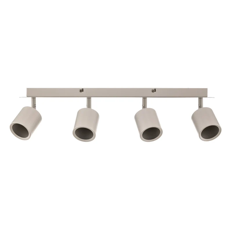 B-Ware Modo Deckenspot Strahler Deckenlampe Leuchte Edelstahl Kunststoff Weiß 4-flg