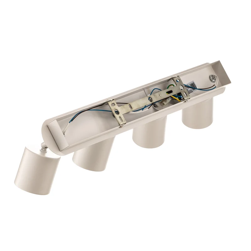 B-Ware Modo Deckenspot Strahler Deckenlampe Leuchte Edelstahl Kunststoff Weiß 4-flg