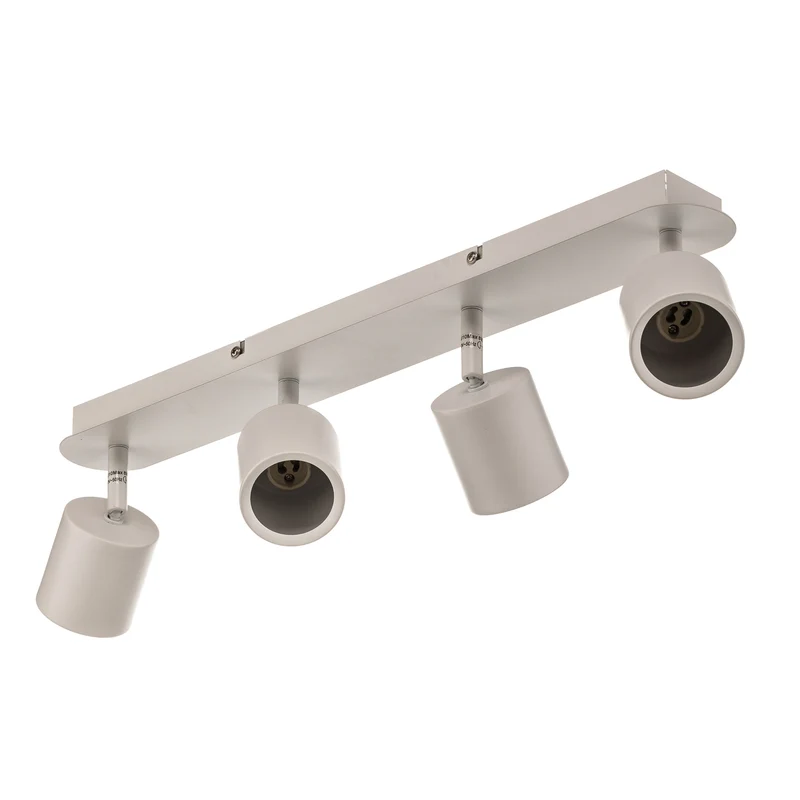 B-Ware Modo Deckenspot Strahler Deckenlampe Leuchte Edelstahl Kunststoff Weiß 4-flg