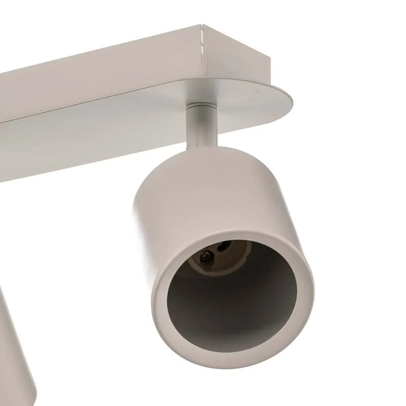 B-Ware Modo Deckenspot Strahler Deckenlampe Leuchte Edelstahl Kunststoff Weiß 4-flg