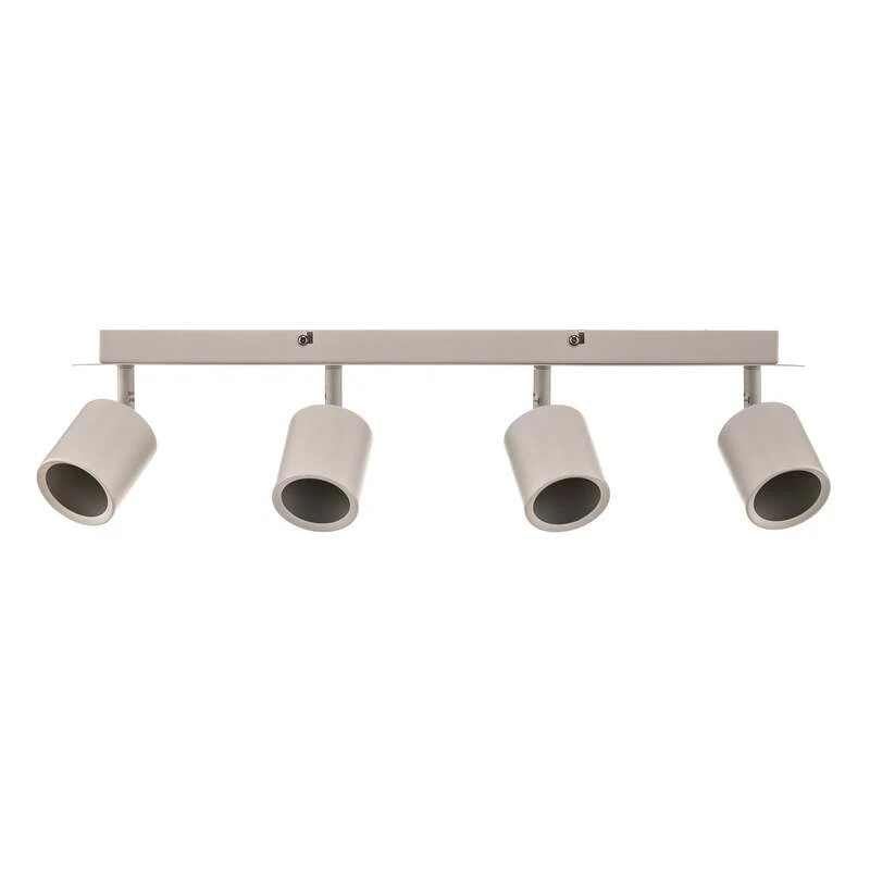 B-Ware Modo Deckenspot Strahler Deckenlampe Leuchte Edelstahl Kunststoff Weiß 4-flg
