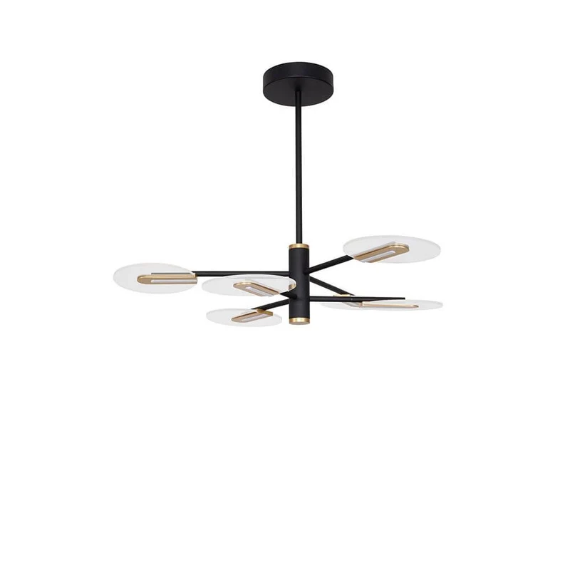 Genti LED Hängelampe Schwarz, Gold