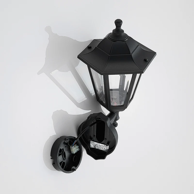3x B-Ware Lindby LED-Außenwandlaterne Iavo in Schwarz Gartenlaterne Wandleuchte 3 STÜCK