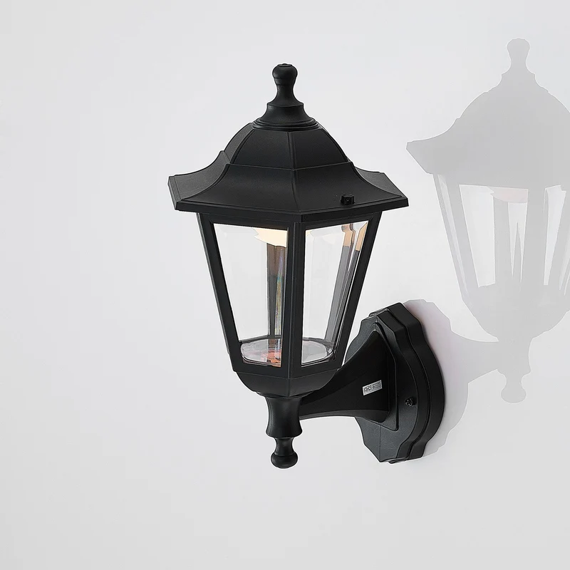 3x B-Ware Lindby LED-Außenwandlaterne Iavo in Schwarz Gartenlaterne Wandleuchte 3 STÜCK