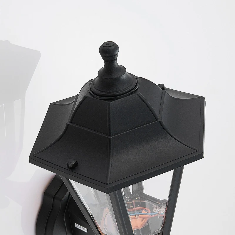 3x B-Ware Lindby LED-Außenwandlaterne Iavo in Schwarz Gartenlaterne Wandleuchte 3 STÜCK
