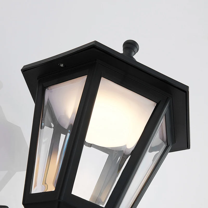 3x B-Ware Lindby LED-Außenwandlaterne Iavo in Schwarz Gartenlaterne Wandleuchte 3 STÜCK